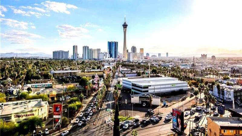 Las Vegas strip views from Soho Lofts rooftop