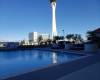 View of Stratosphere Tower form Allure condo pool