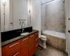 Upgraded bathroom at Newport Lofts condos for rent